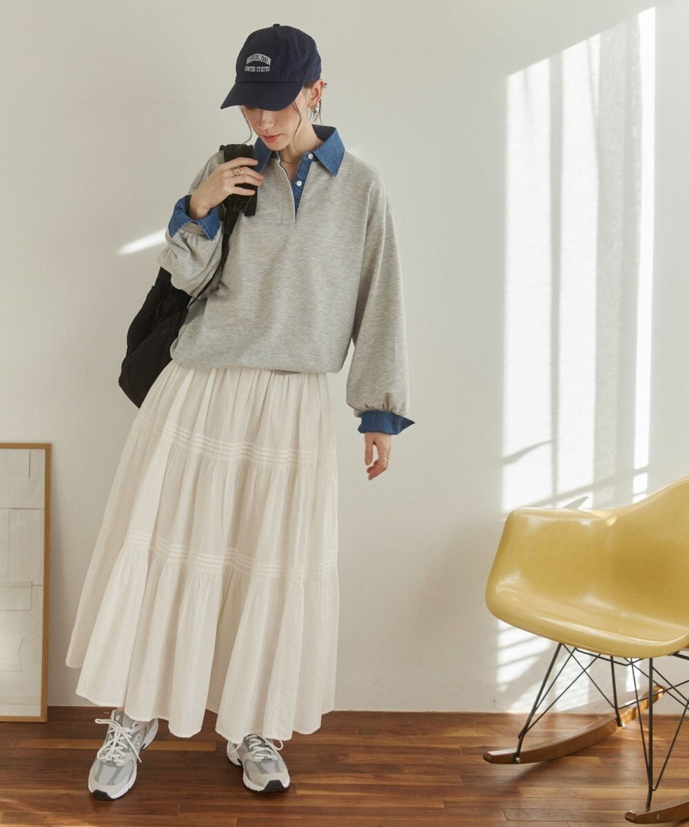 WEGO 【ANGIE VINTAGE】デニム襟スウェット 