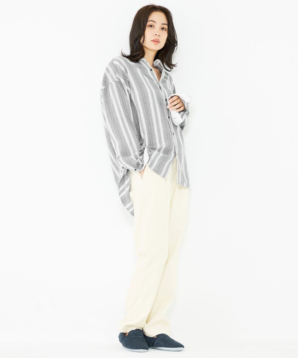 JOSEPH ABBOUD MOUNTAIN 【SPACE／UNISEX】JCヘリンボンワイドストライプ シャツ 