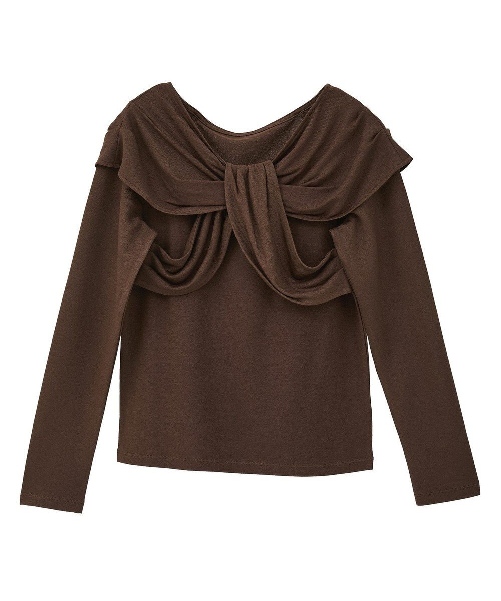 earth music&ecology リボンライクドレーププルオーバー 