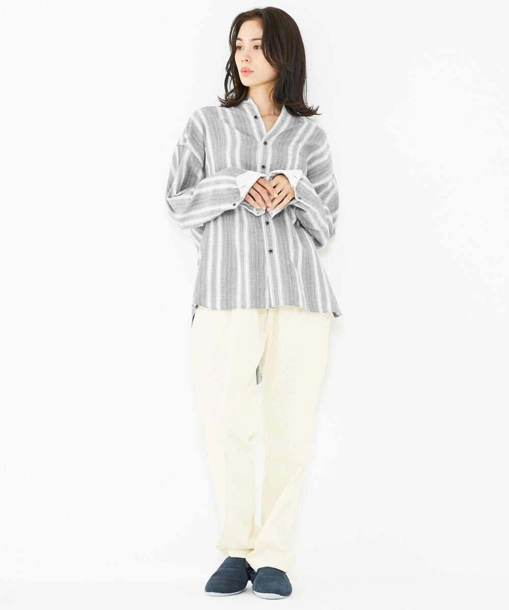 JOSEPH ABBOUD MOUNTAIN 【SPACE／UNISEX】JCヘリンボンワイドストライプ シャツ 