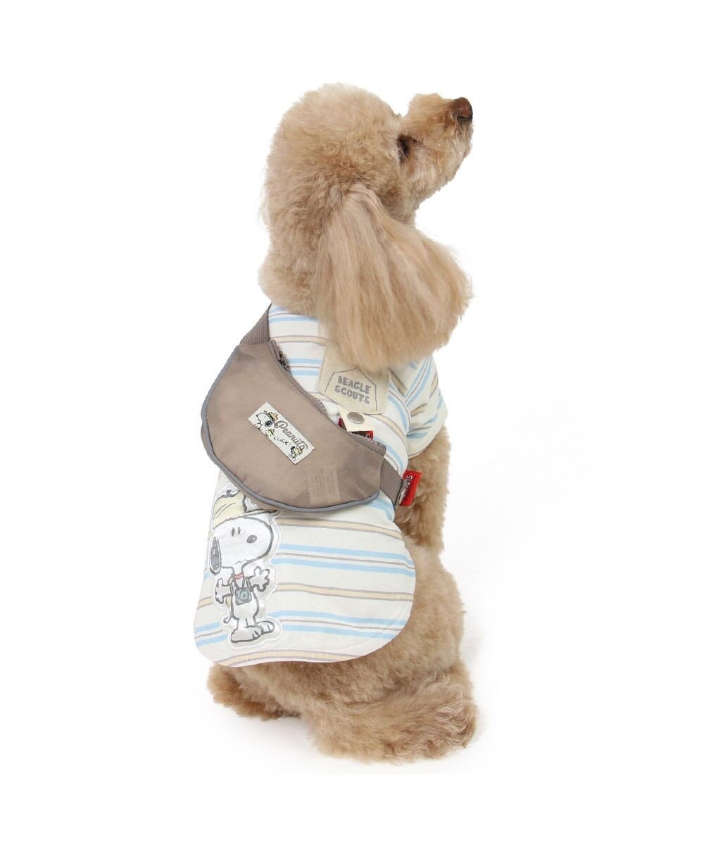 PET PARADISE スヌーピー お揃いTシャツ マルチボーダー《ホワイト》 小型犬 