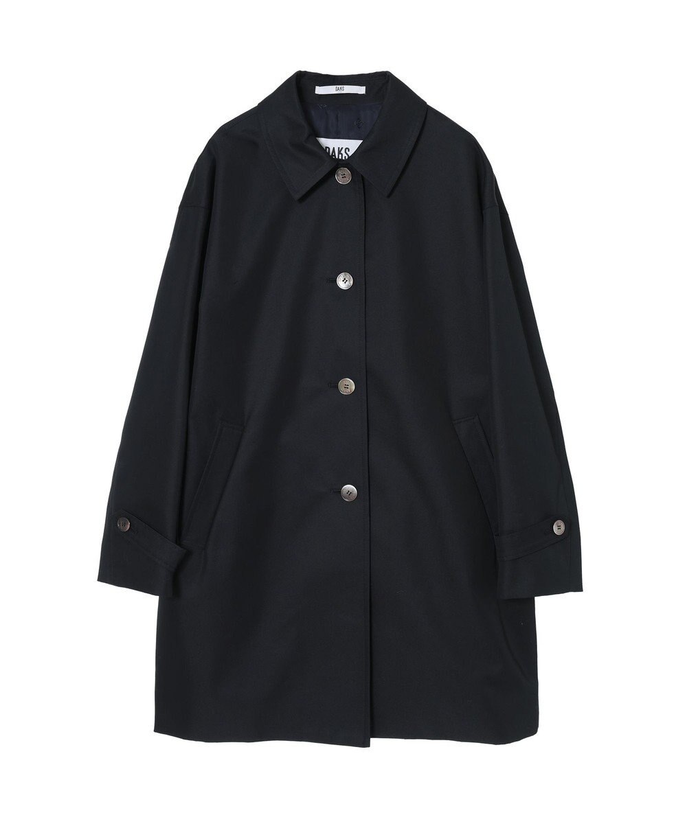 DAKS コットンシャンブレー ギャバジン オフショルダーコート 