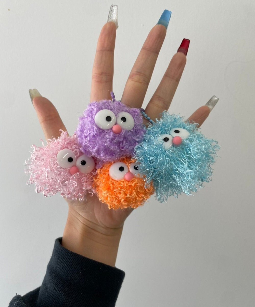 WEGO ミニポワポワモンスターぬいぐるみキーホルダー 