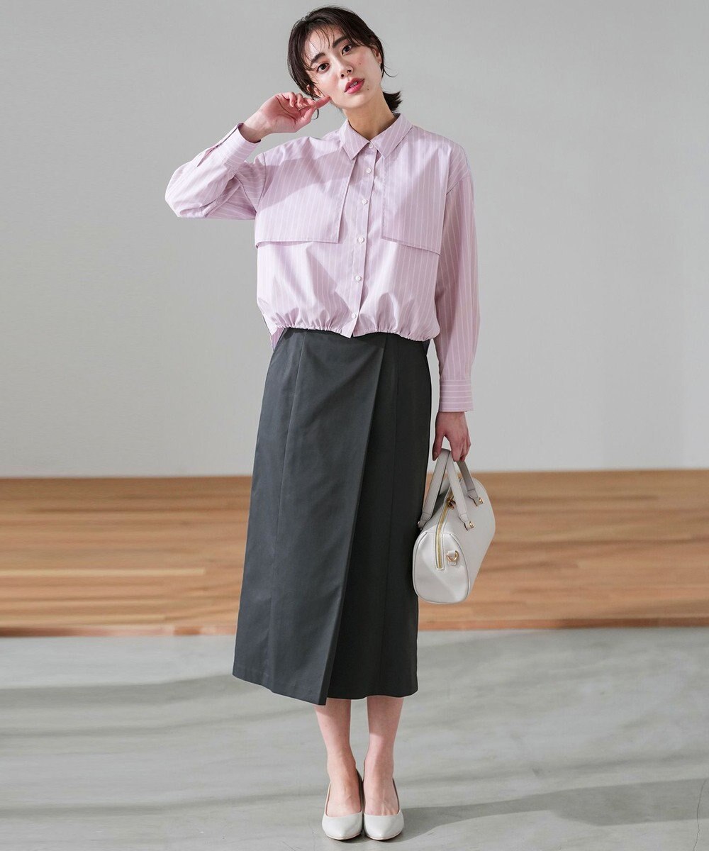 ANY SIS クロップドヨークハオリ シャツ 