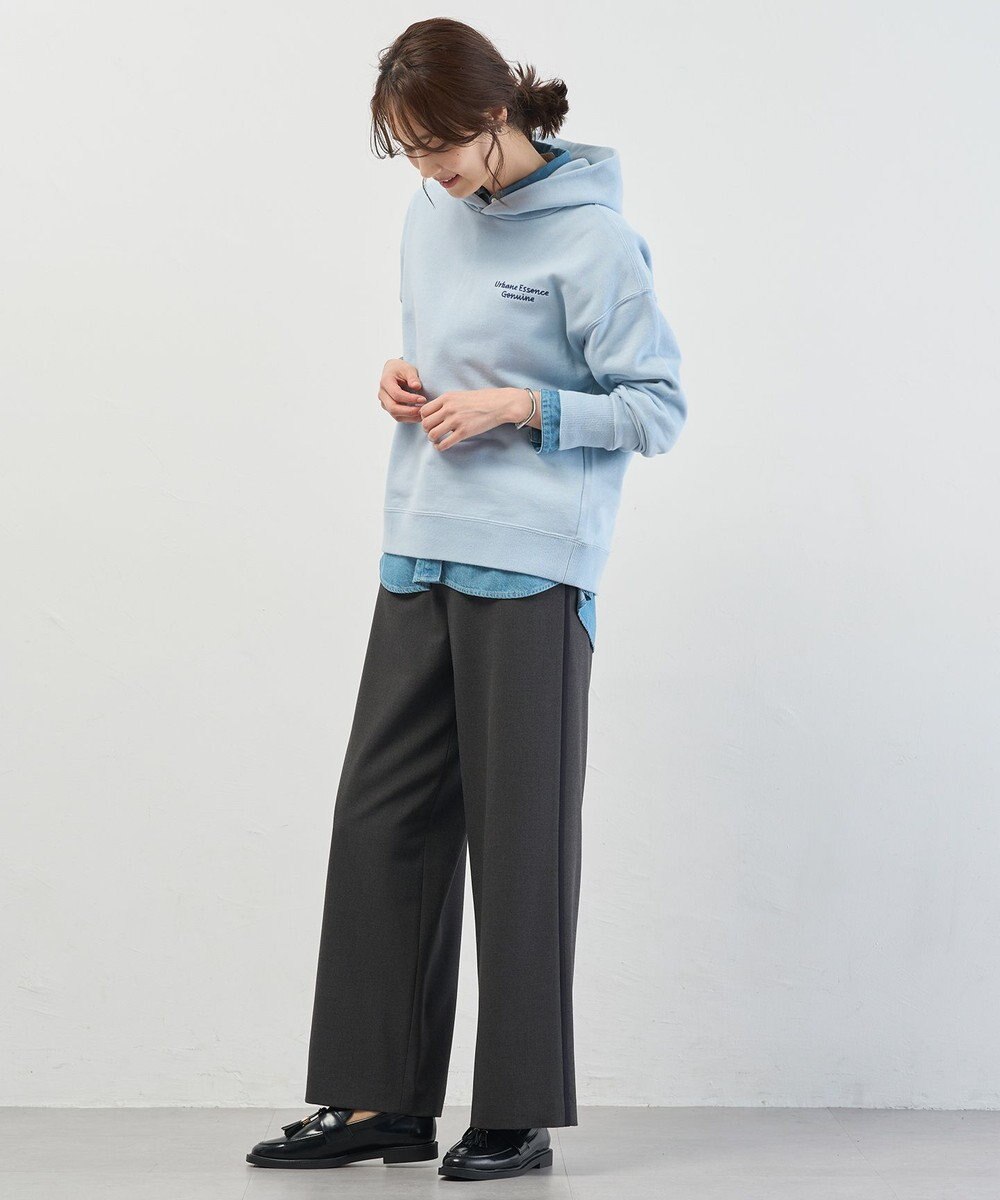 J.PRESS LADIES ジョーゼット裏起毛 ワイド パンツ 