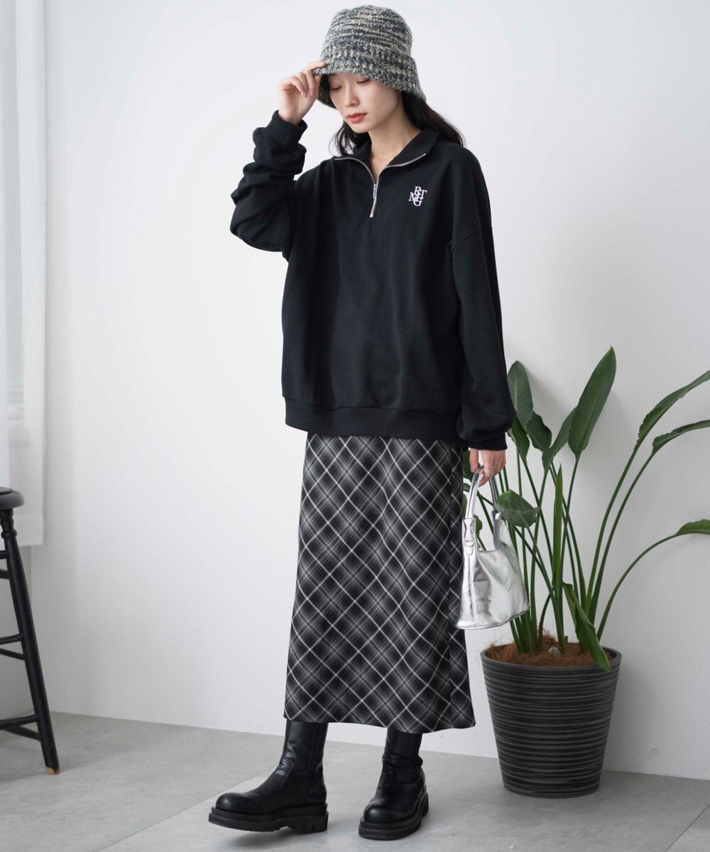 WEGO ハーフジップBIGスウェット 