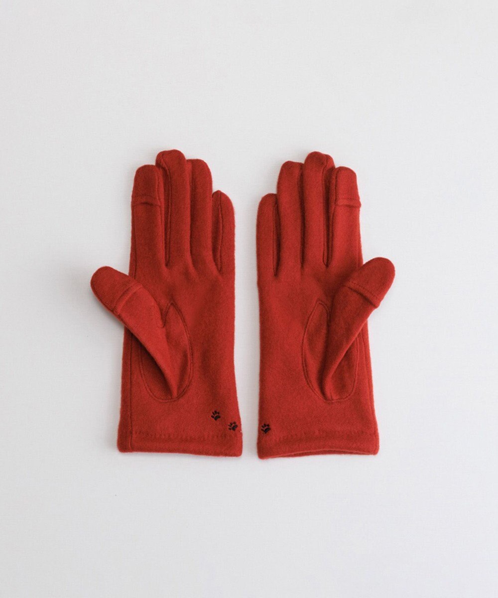 ORuKuBET おさんぽねこ刺繍ジャージグローブ(WOMEN)【タッチパネル対応】 
