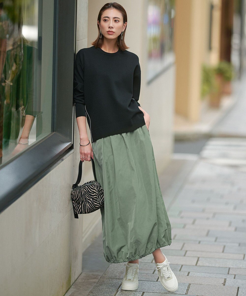 ICB L 【洗える】 シンセティックダブルフェイス ニットプルオーバー 