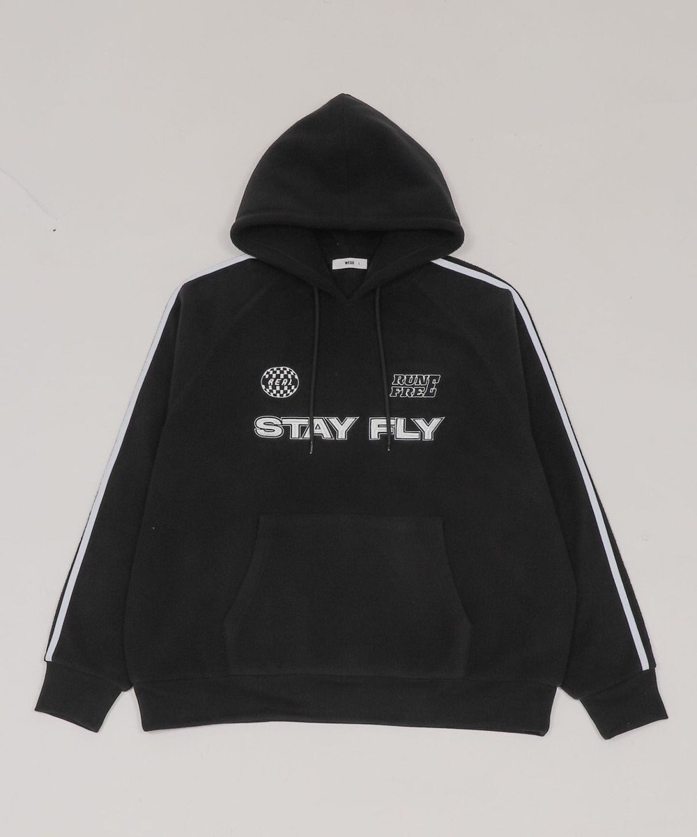 WEGO ラインフリースパーカー 