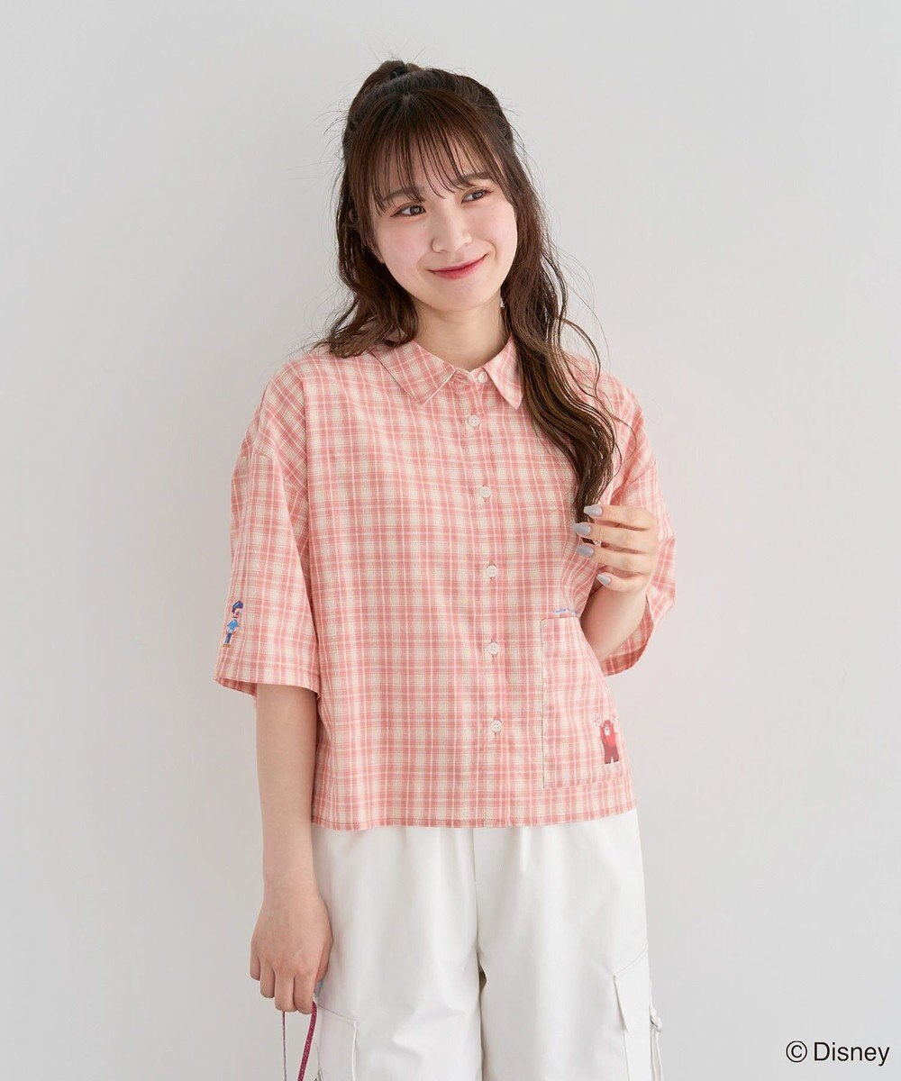 Green Parks シュガーラッシュ　／　チェックショート丈シャツ 