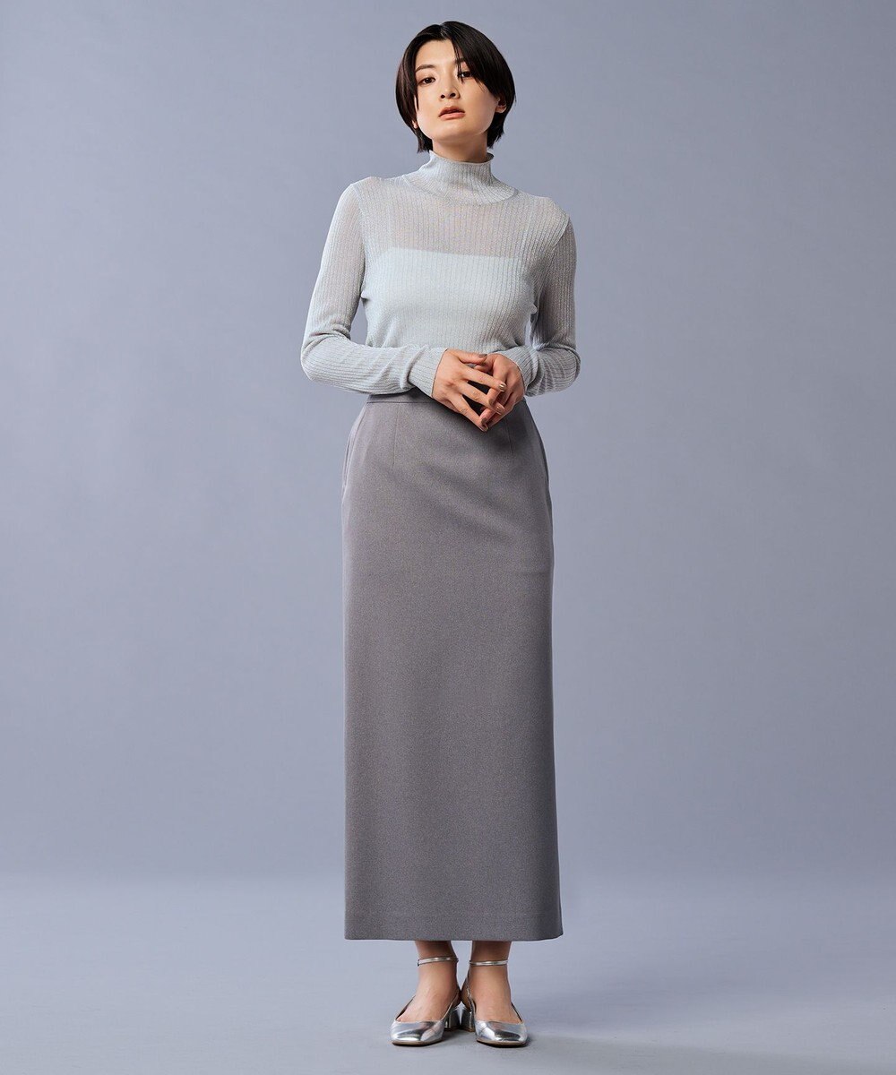 uncrave 【手洗い可】ラメ シアー ハイネック ニット（uncrave STANDARD） 