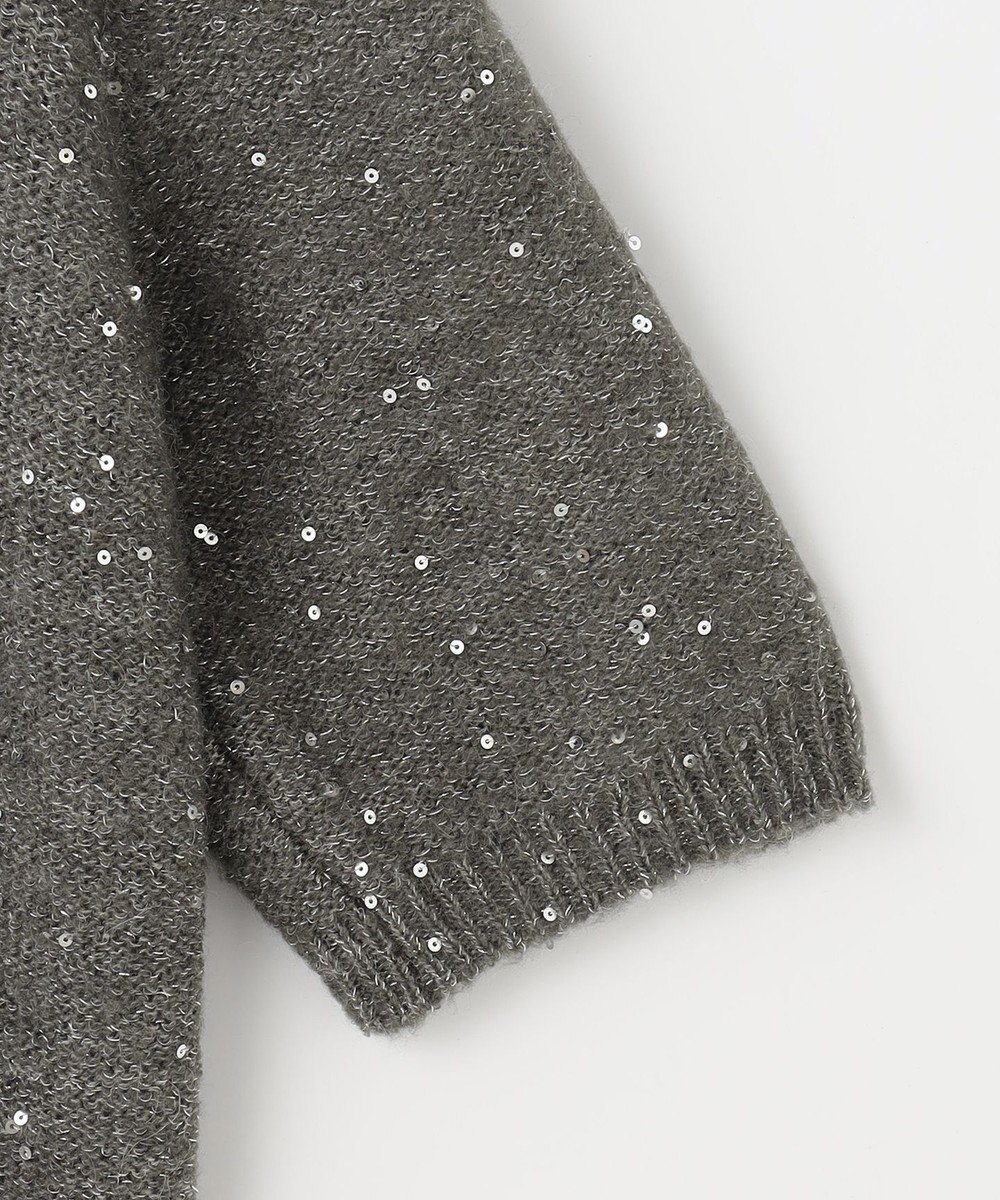 自由区 【アンサンブル対応・洗える】スパンコールプルオーバー ニット 