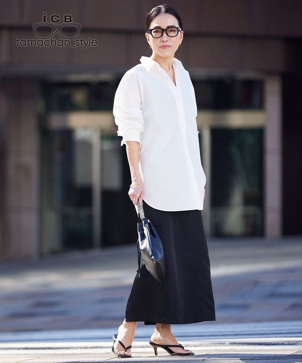 ICB L 【ICB×tamachan_style コラボ】 スタイルアップ ビッグシャツ 