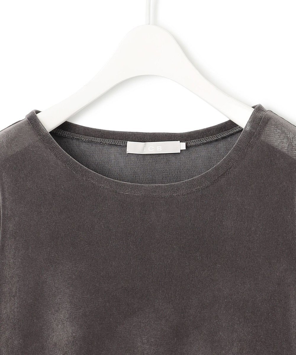 ICB L 【洗える】フロッキーベロア プルオーバー 