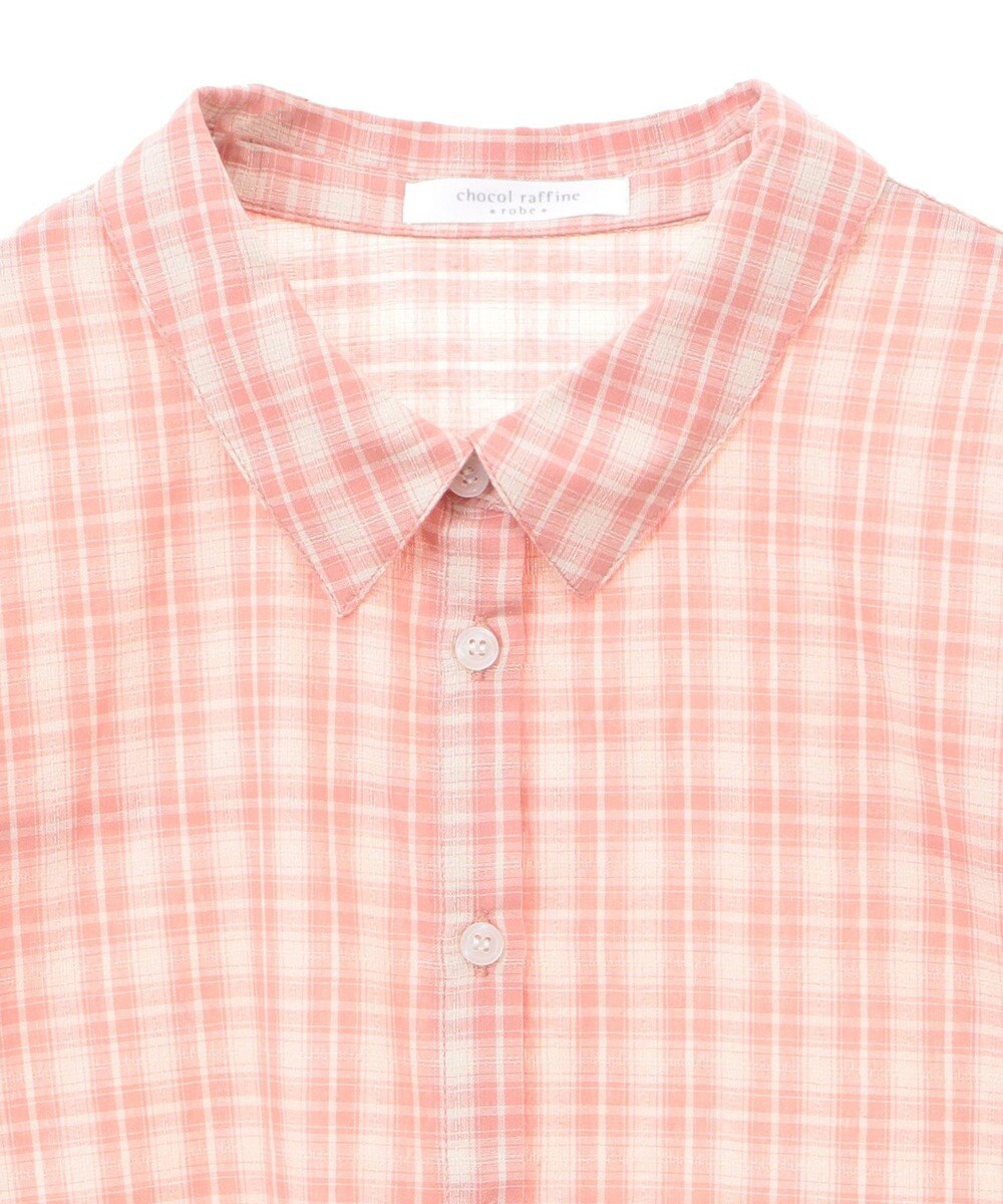 Green Parks シュガーラッシュ　／　チェックショート丈シャツ 