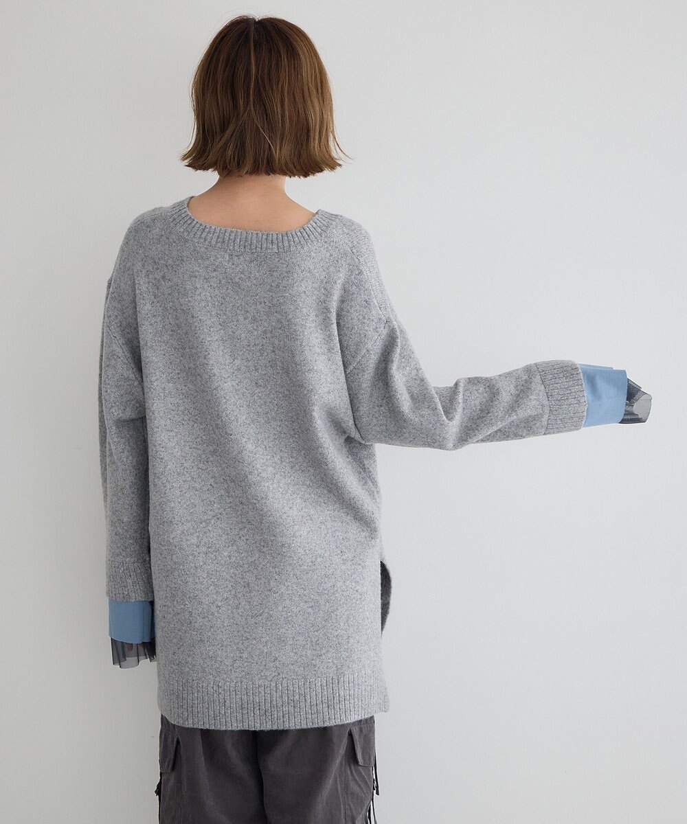 YECCA VECCA 袖レイヤードソフトニット 