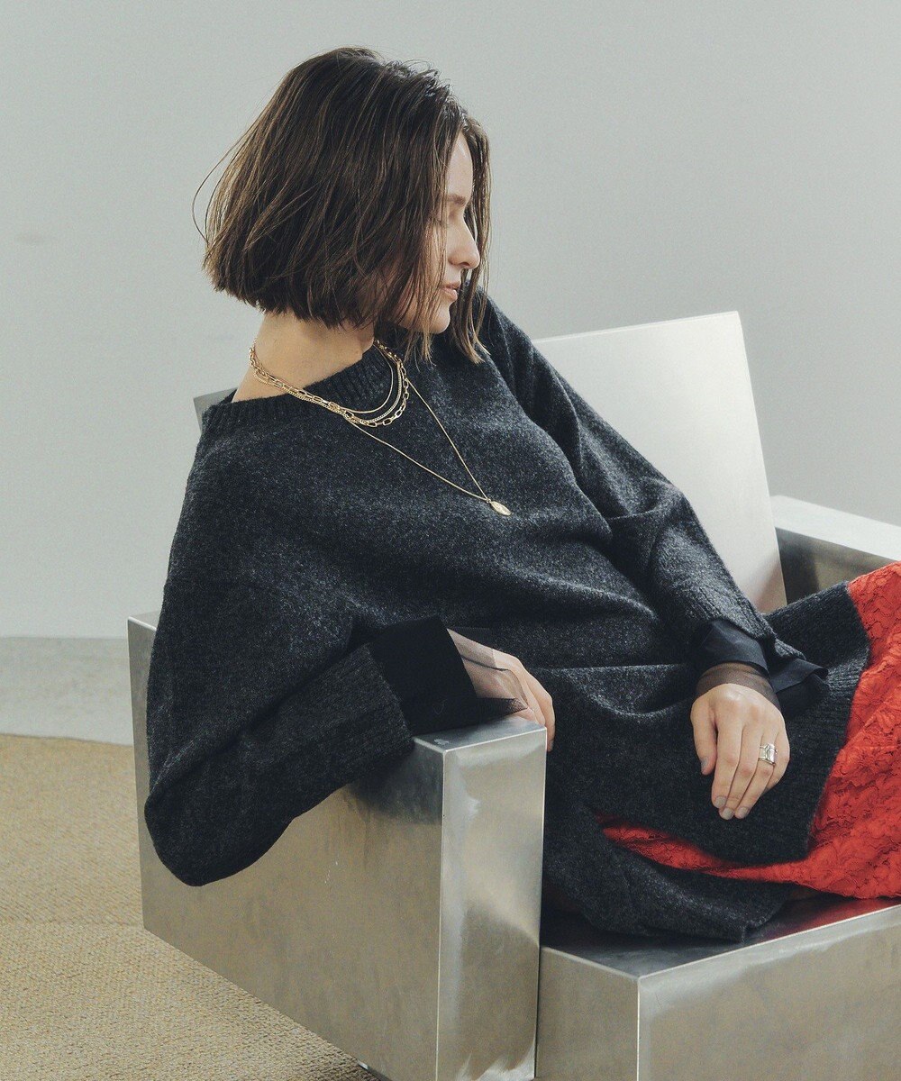 YECCA VECCA 袖レイヤードソフトニット 