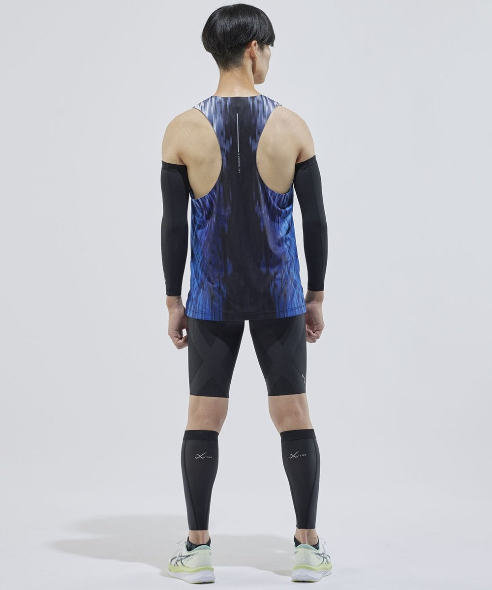 CW-X 【MEN】 CW-X トップス 【薄軽ランニングシャツ】 ノースリーブ タンクトップ スクエアネック 吸汗速乾性(本体) メンズ DLO180 /ワコール 