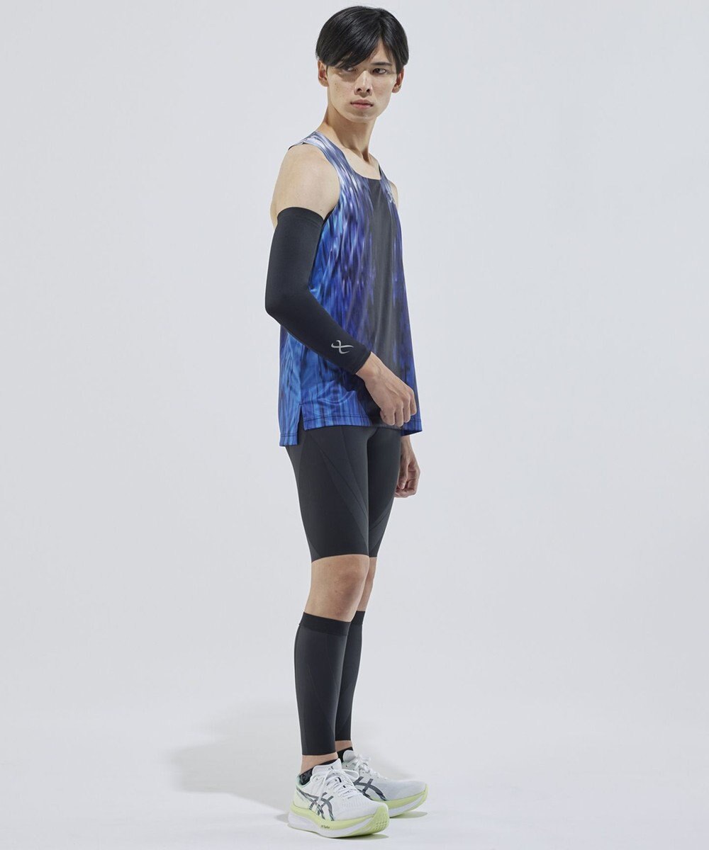 CW-X 【MEN】 CW-X トップス 【薄軽ランニングシャツ】 ノースリーブ タンクトップ スクエアネック 吸汗速乾性(本体) メンズ DLO180 /ワコール 