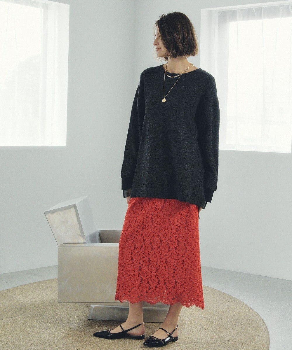 YECCA VECCA 袖レイヤードソフトニット 