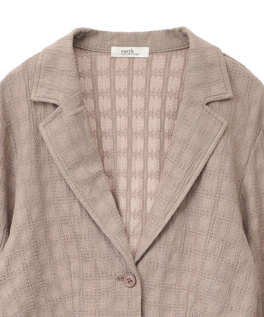 earth music&ecology ＳＥＴ２点ジャカードシャツ＋キャミドレ 