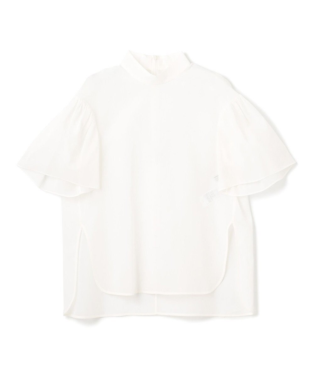 BEIGE， 【洗える】PLUMERIA / コットンシアーパフスリーブブラウス 