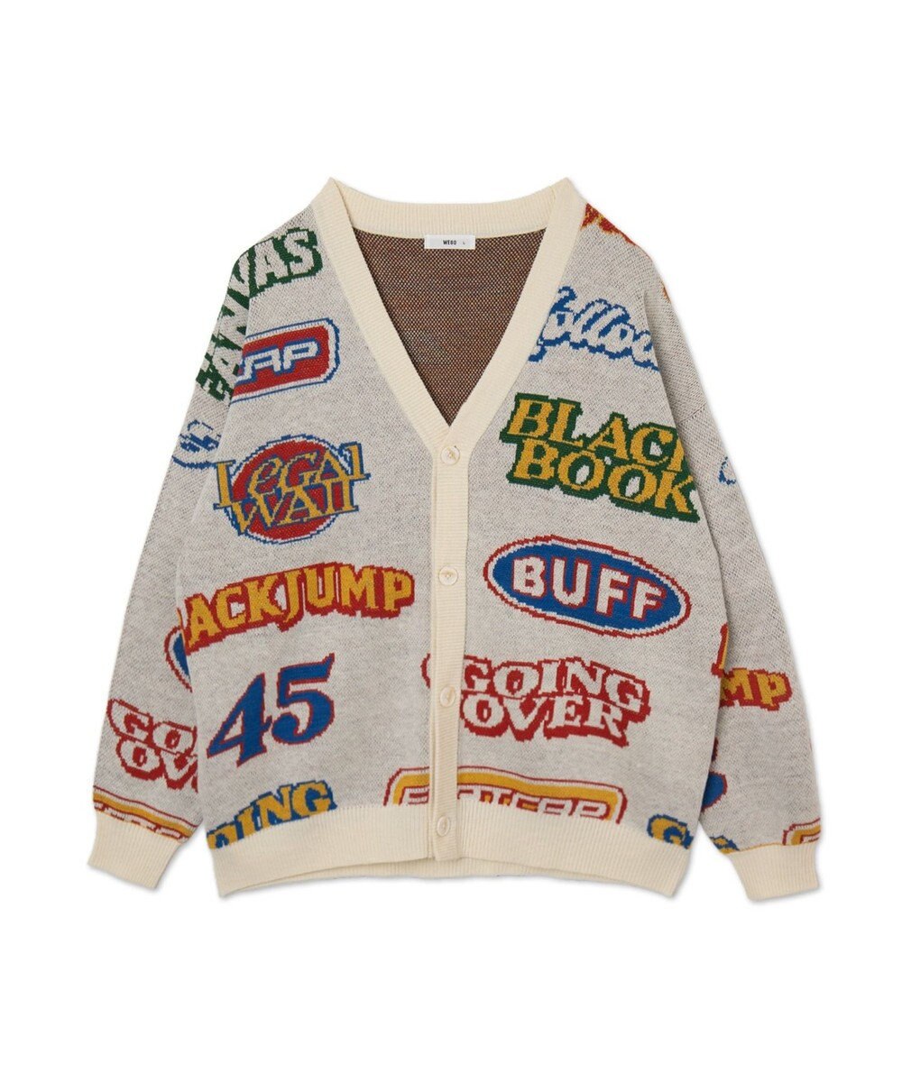 WEGO リラックスフィットパターンカーディガン 