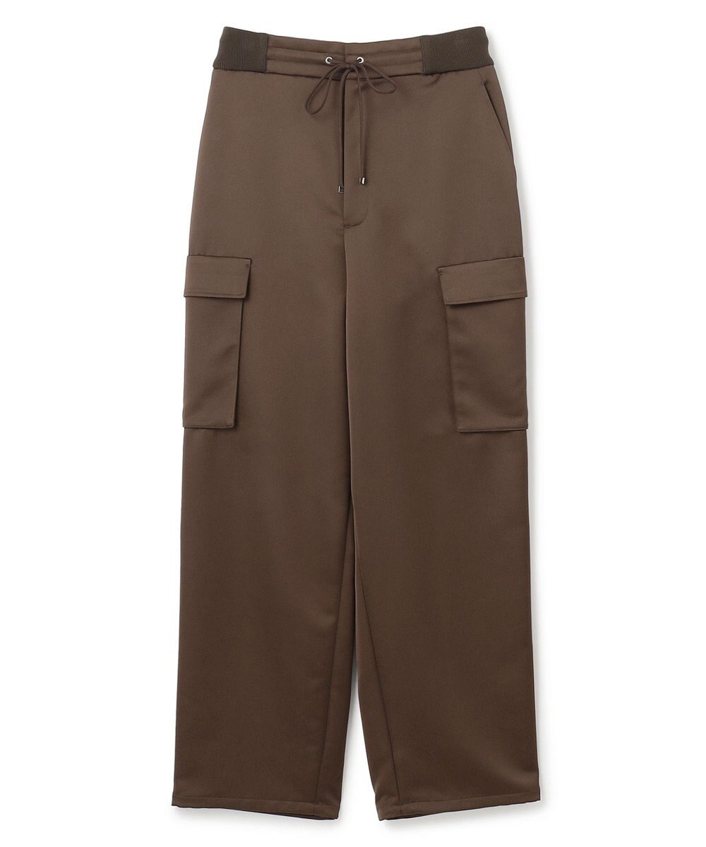 uncrave 【洗濯機洗い可】サテン イージーカーゴパンツ（uncrave WHITE） 