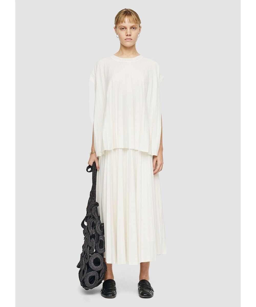 JOSEPH 【洗える】コットンプリッセ　ラウンドネックTシャツ 