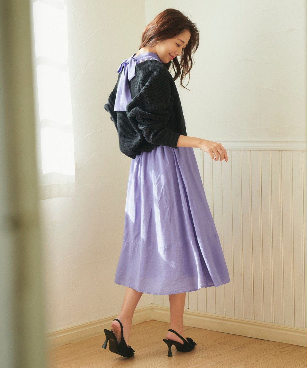 Feroux 【洗える】パール付き カーディガン 