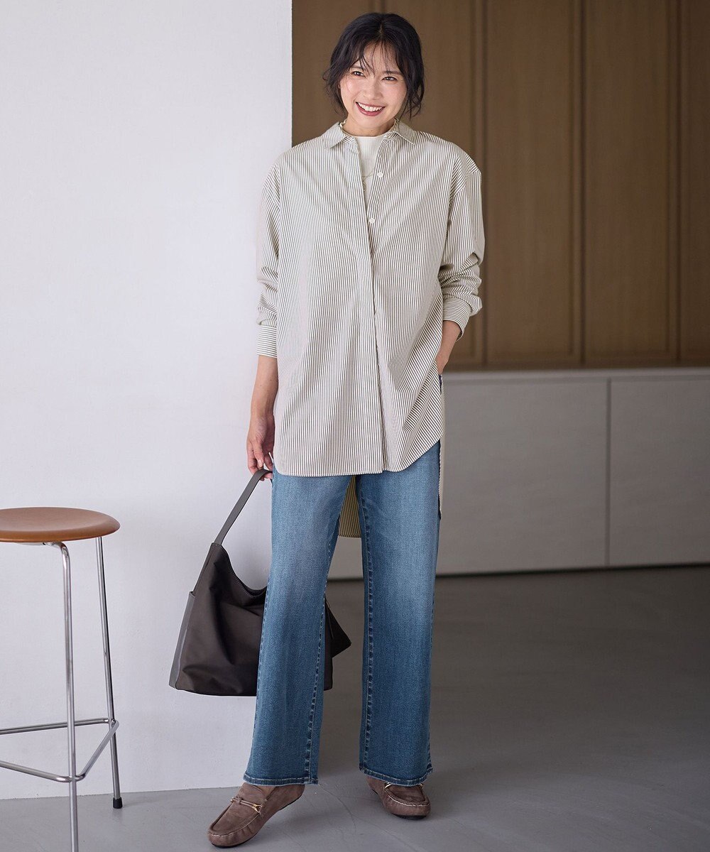 ANY L 【手洗い可能/抗菌防臭/UVカット/速乾】ロングシャツ 