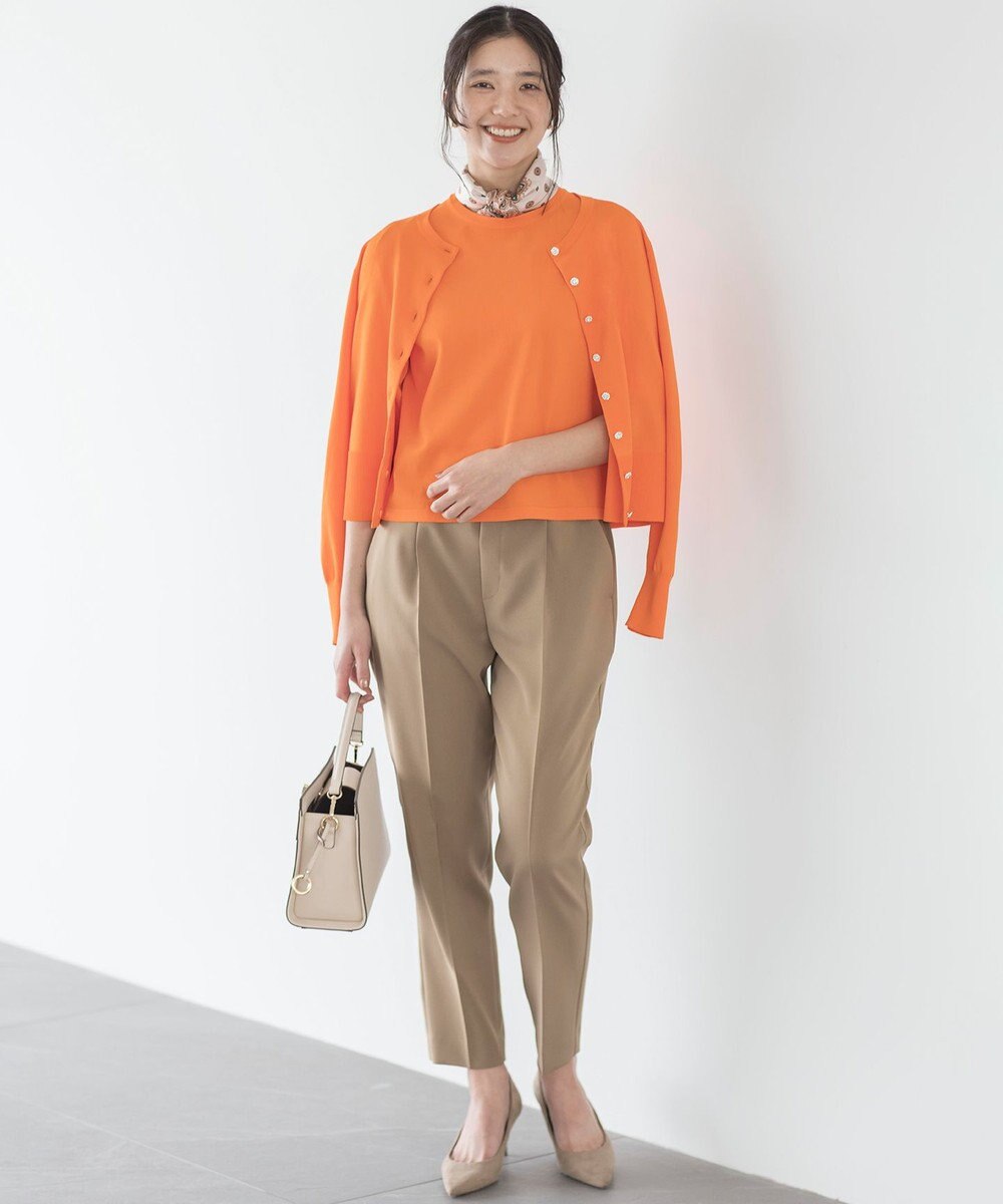 組曲 L 【UVケア・接触冷感】MINA 6分袖ニットプルオーバー 