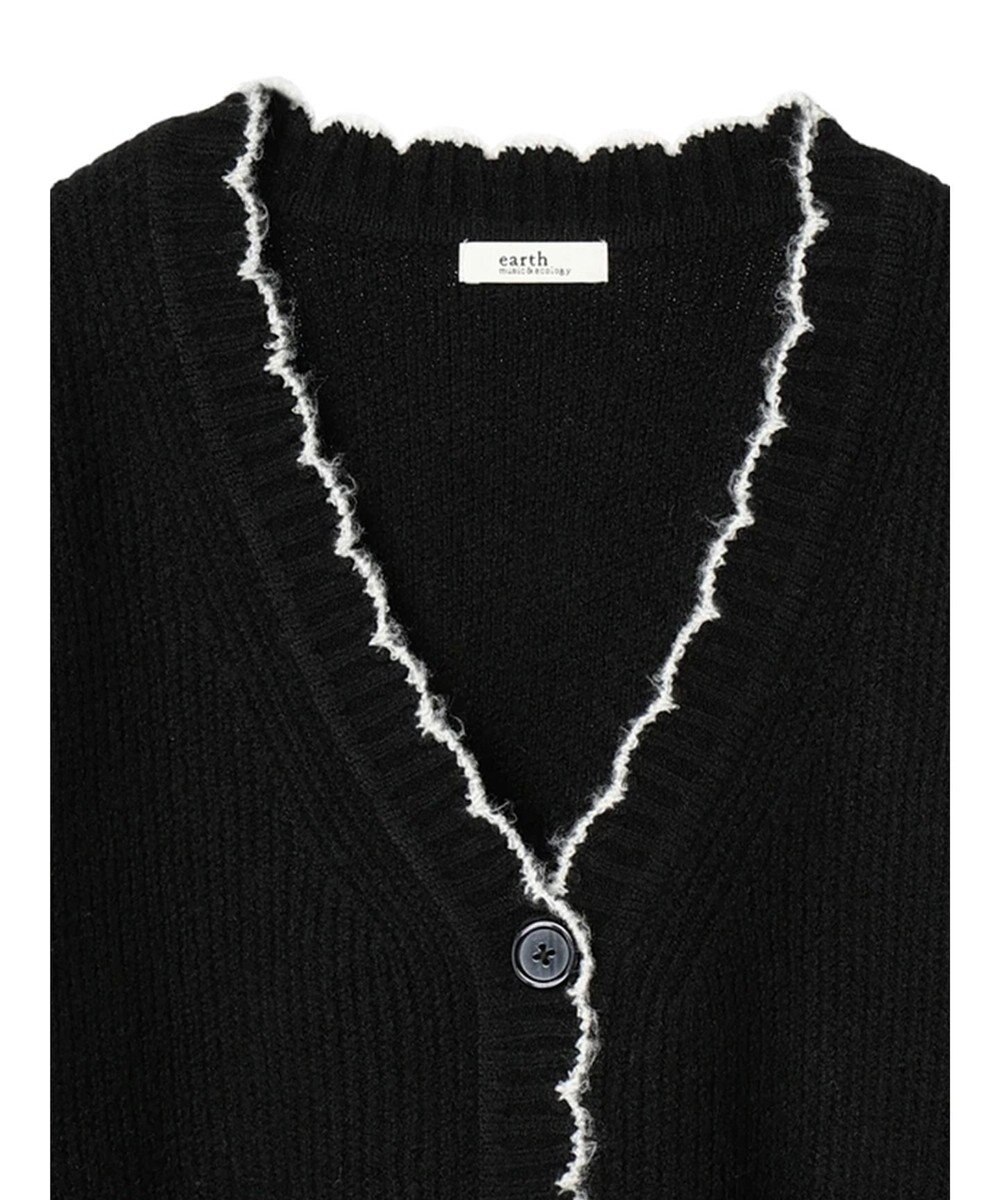 earth music&ecology スカラップニットカーディガン 