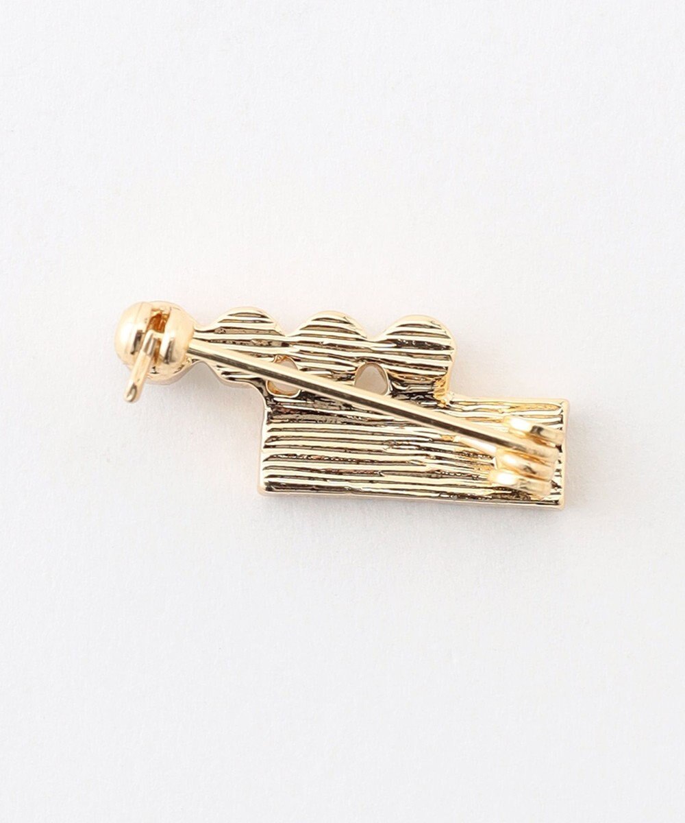 組曲 ラインアンドサークルストーンパール ブローチ 