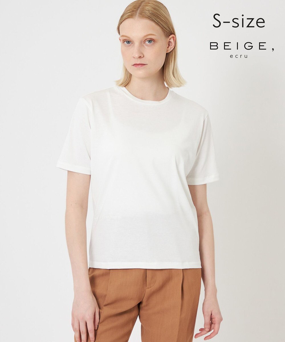 BEIGE， 【S-size】HORSETAIL / メッセージTシャツ White x White