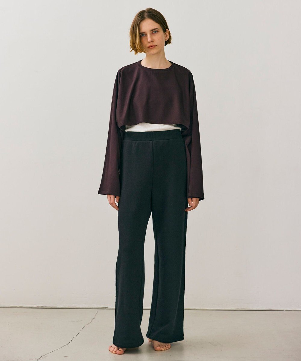 BEIGE， 【BEIGE,ecru/WEB限定・洗える】JERSEY STITCH / コットンクロップドトップス 