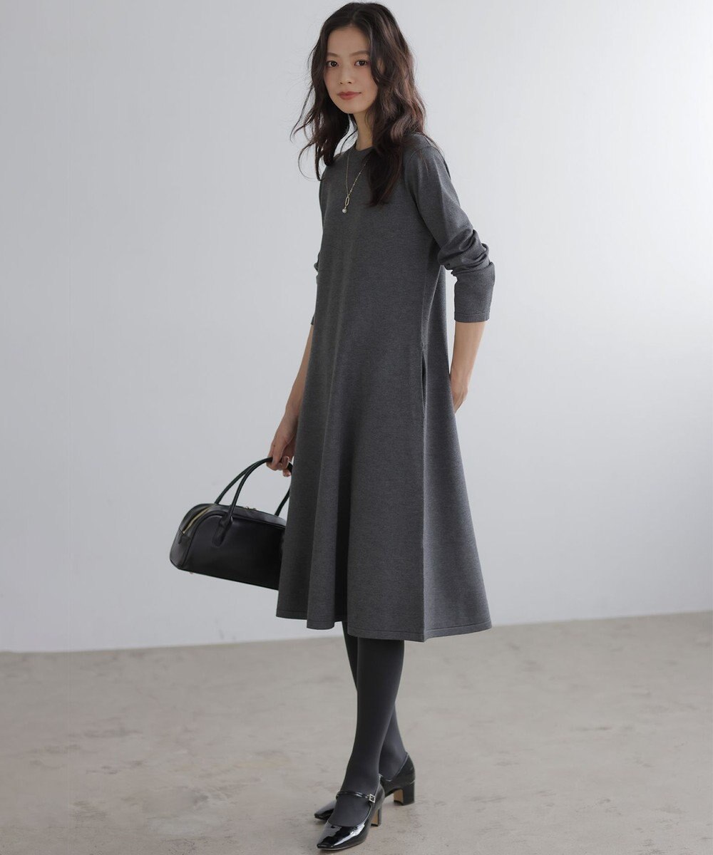 組曲 L シックフレアニットワンピース 