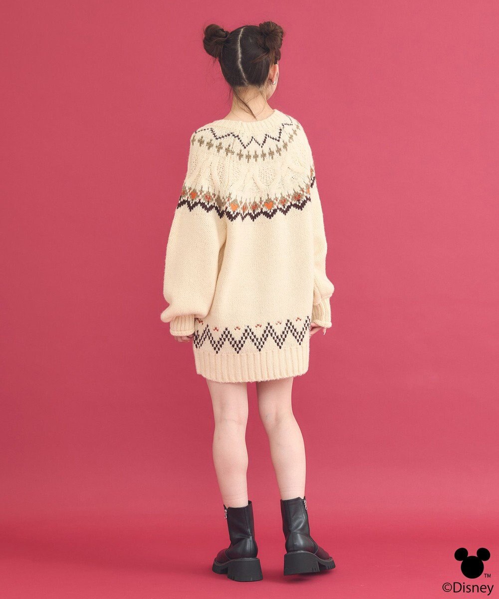 earth music&ecology Disney/ミッキー刺繍ノルディックニットチュニック 