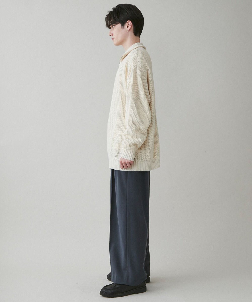 WEGO 起毛TR ワイドストレートスラックス 