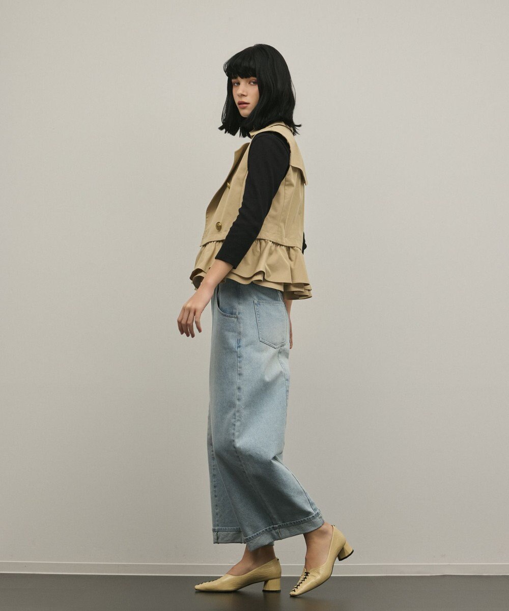 GRACE CONTINENTAL ペプラムトレンチベスト 