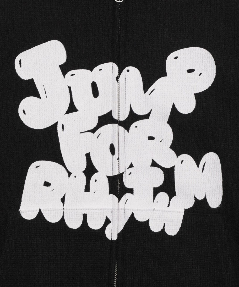 WEGO 【ユニセックス着用ITEM/MLサイズ展開】メッシュロゴジップパーカー 