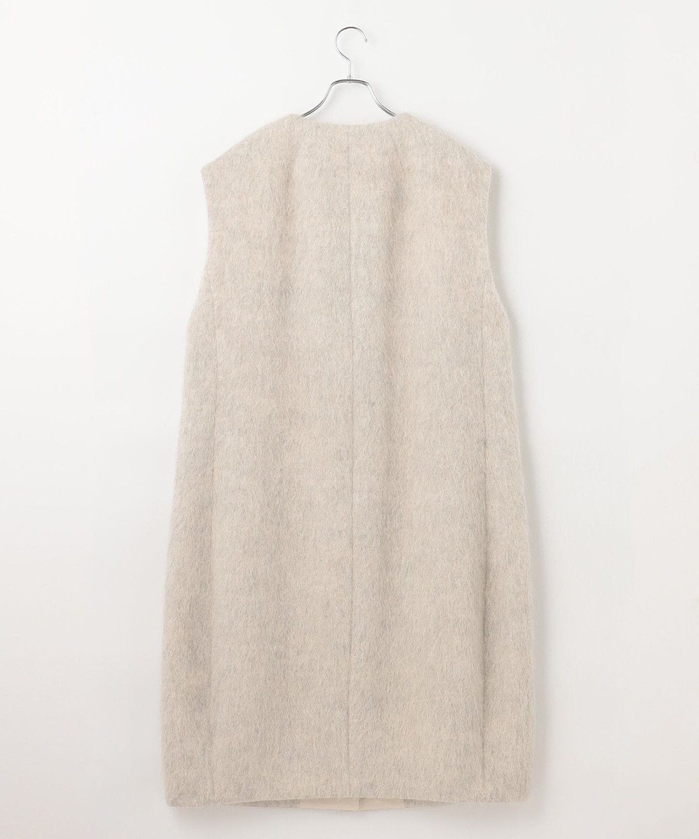 #Newans ロングコクーンファーベスト 