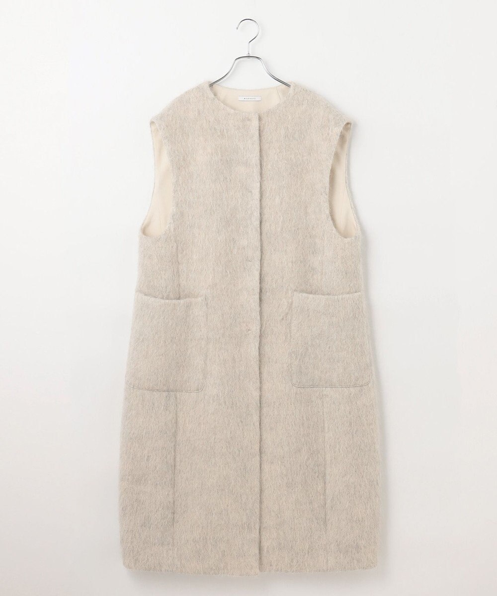 #Newans ロングコクーンファーベスト 