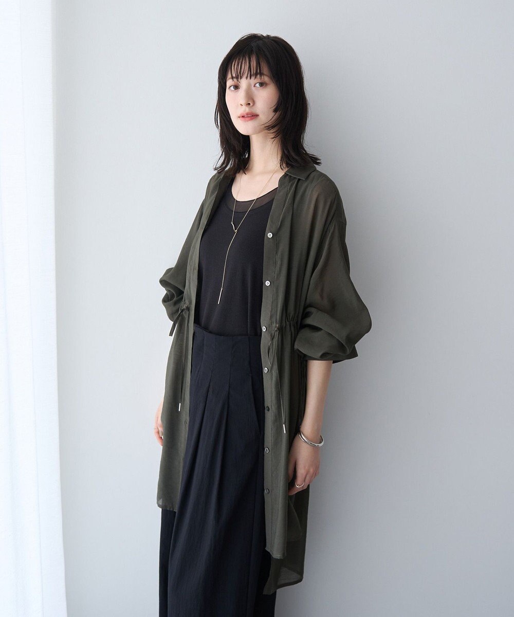 YECCA VECCA シアー2way袖バルーンチュニック 