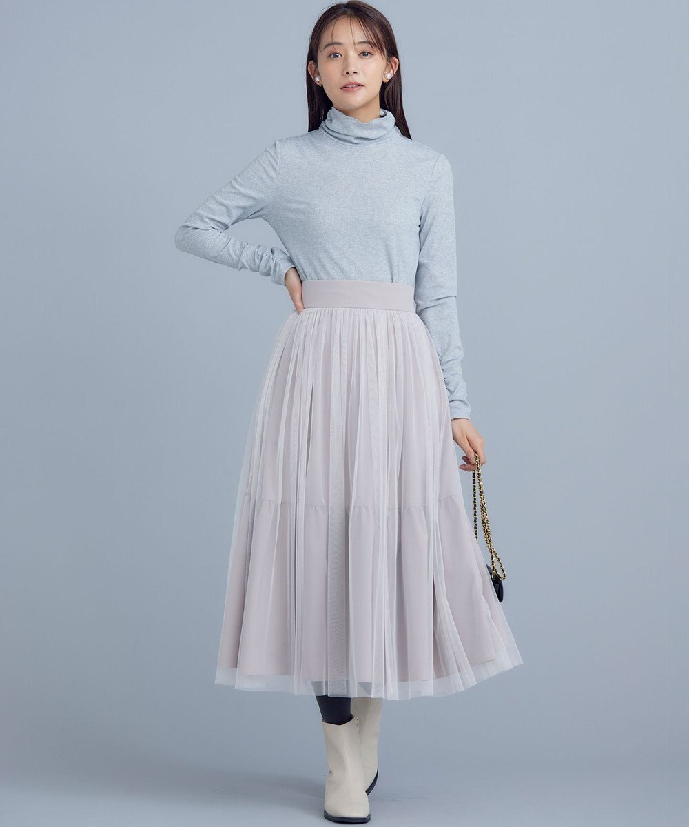 組曲 L ラメシアーリブタートル カットソー 