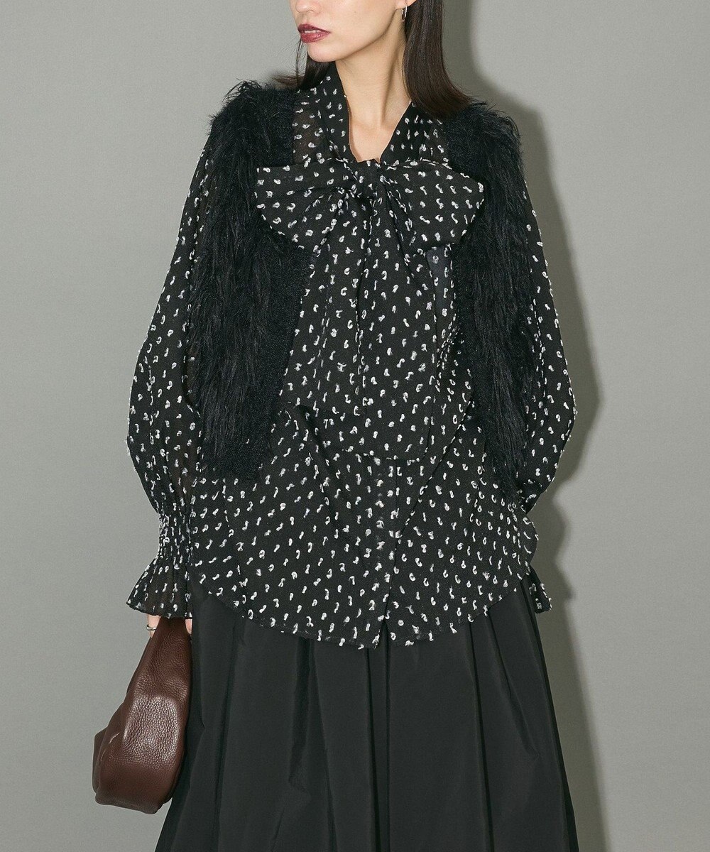 Green Parks ボウタイリボンブラウス 