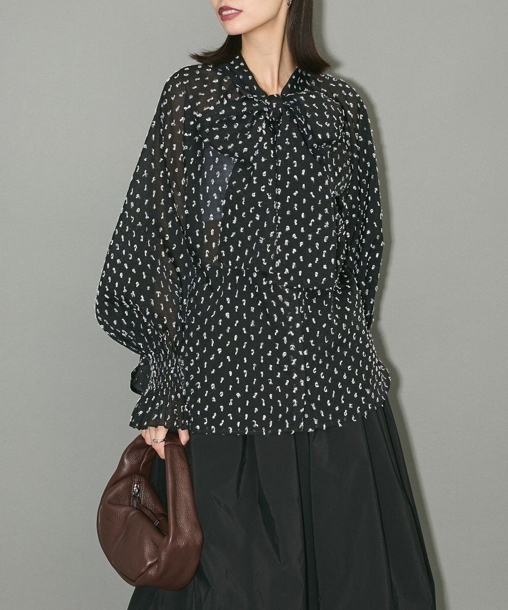 Green Parks ボウタイリボンブラウス 