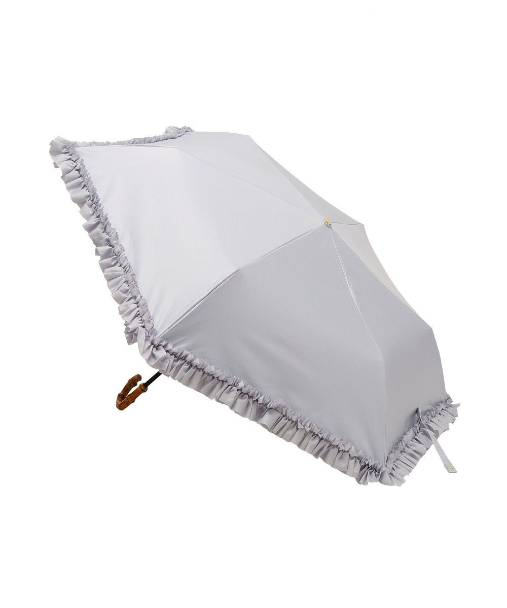 Maison de FLEUR 《晴雨兼用》遮光&UV CUT フリル折りたたみ傘 