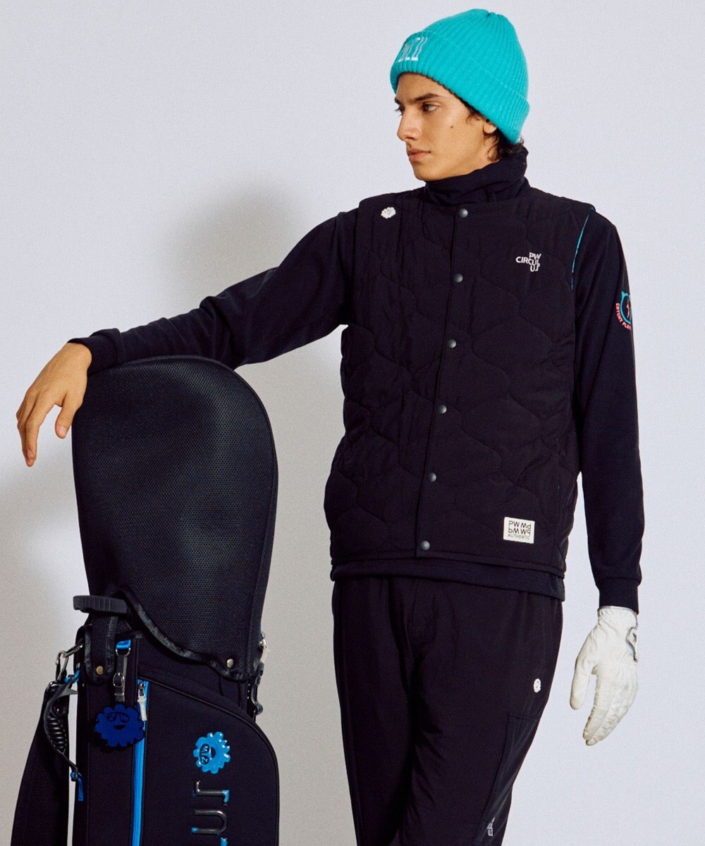 PW CIRCULUS 【撥水加工 / ストレッチ】【MEN】キルティング中綿インナーベスト ゴルフ 