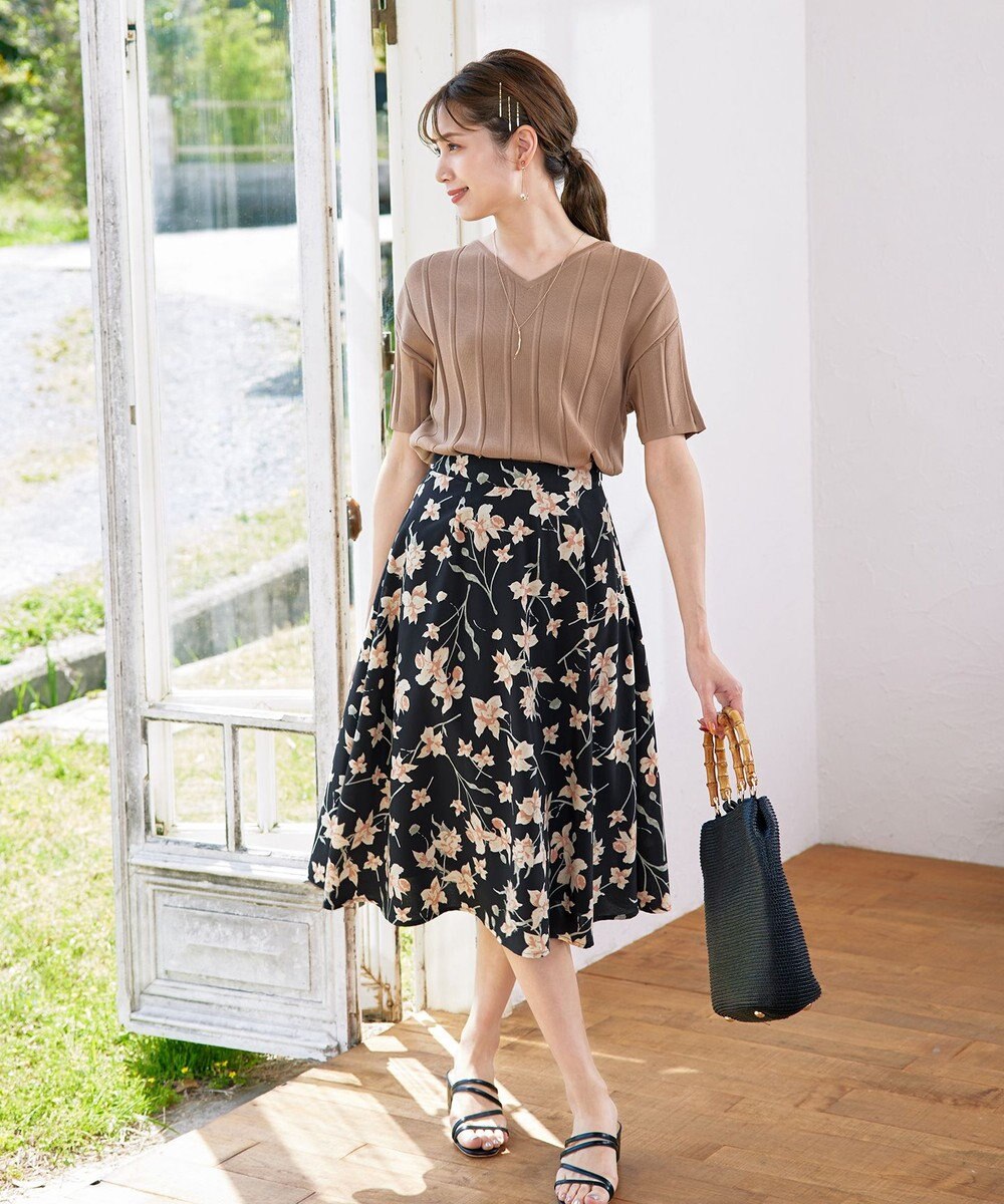 Tiaclasse 花柄プリントスカート 